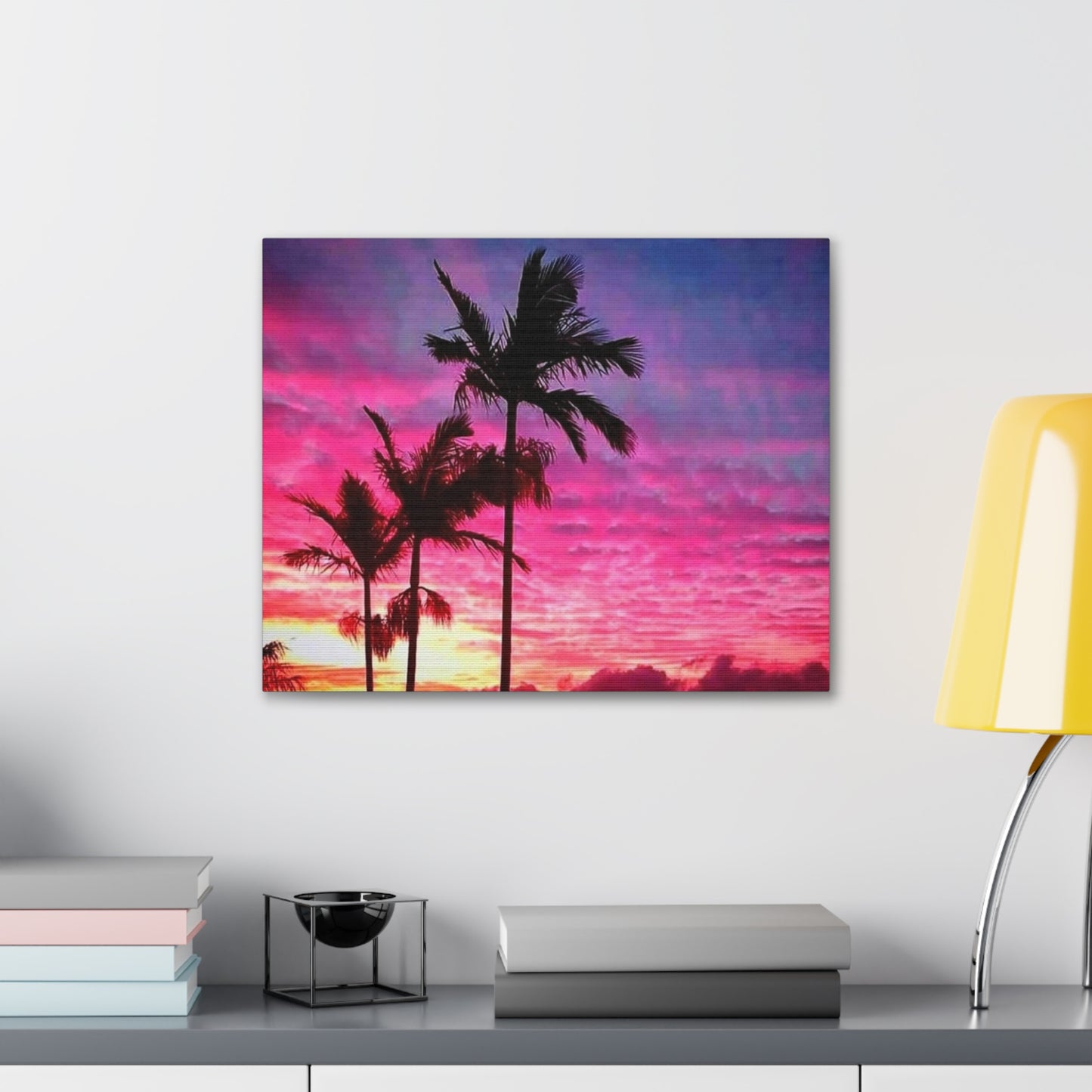 Cloudy Palms Canvas Print