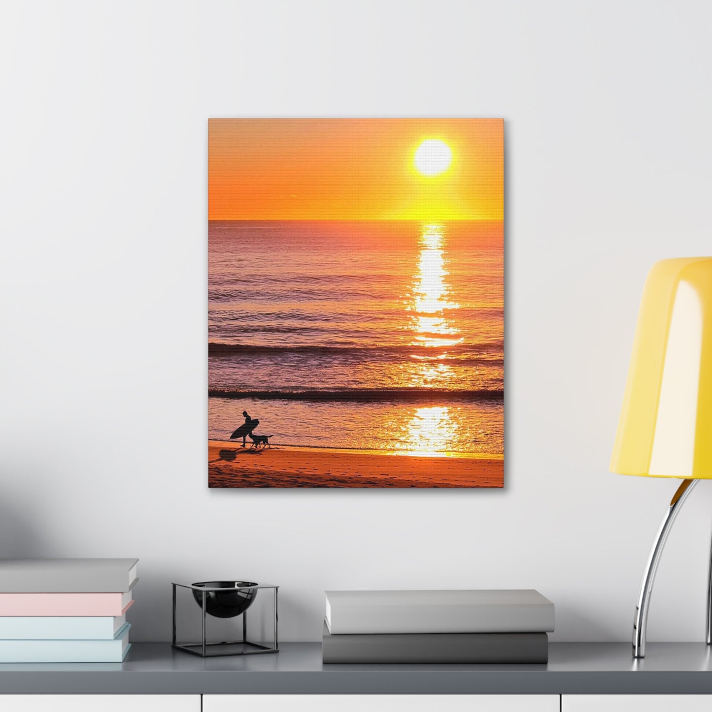 Sunrise Surfer Canvas Print