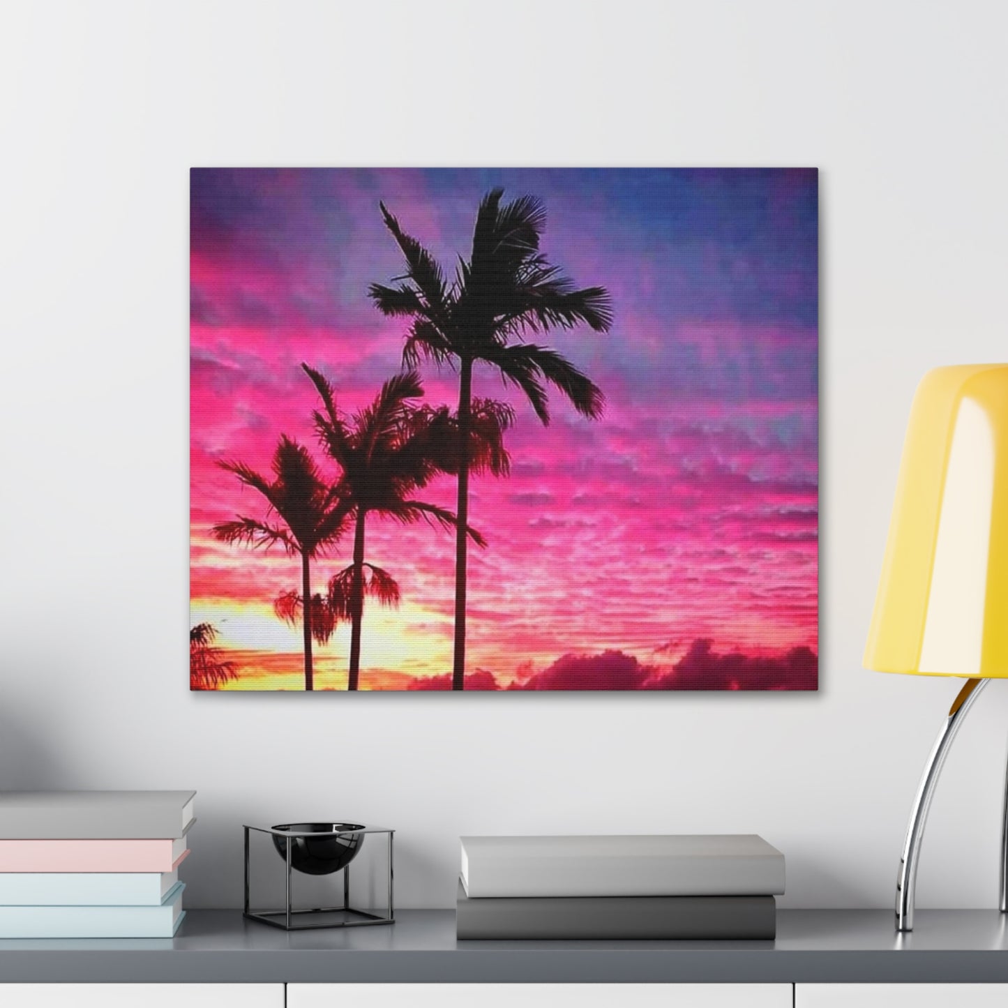 Cloudy Palms Canvas Print