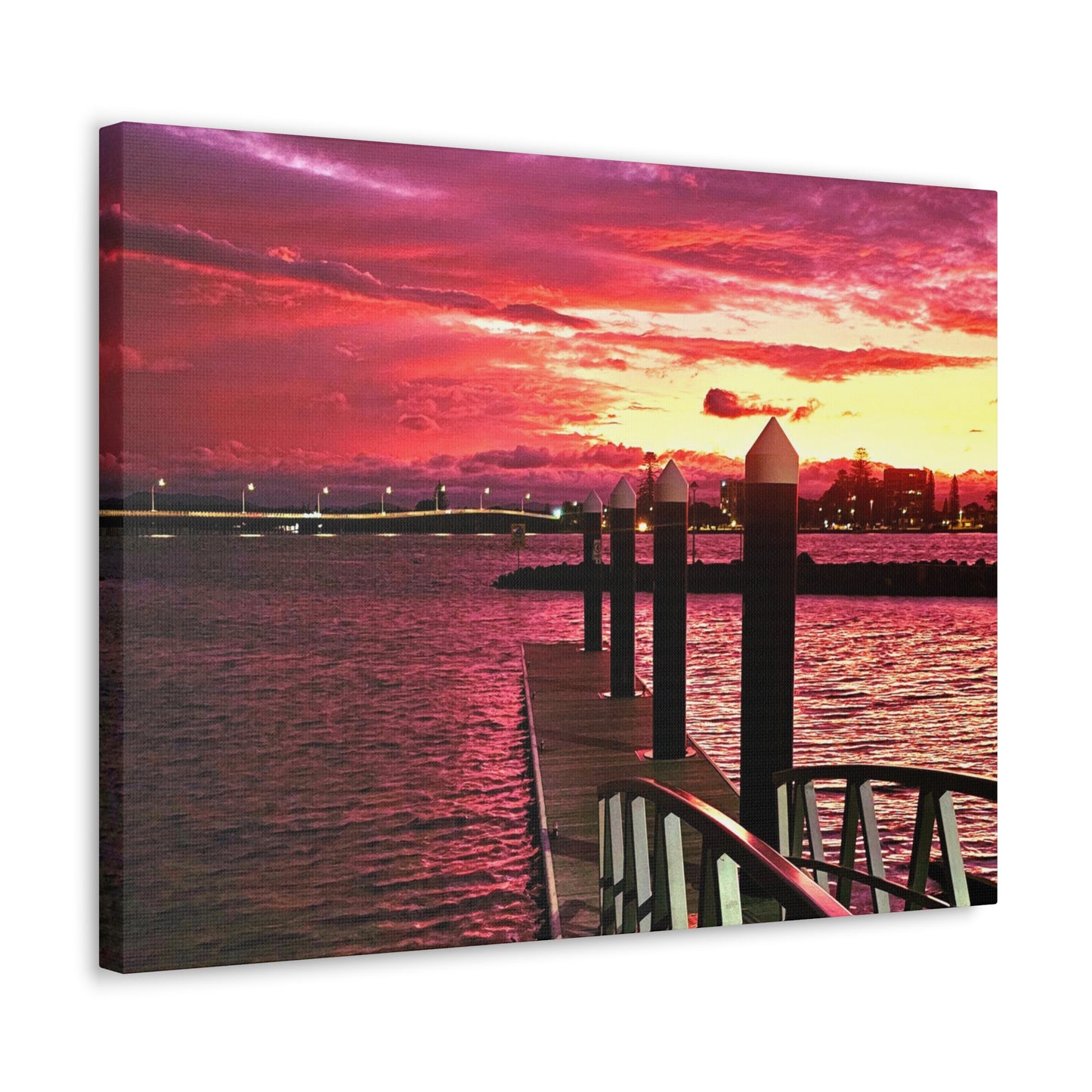 Forster Pier Sunset Canvas Print
