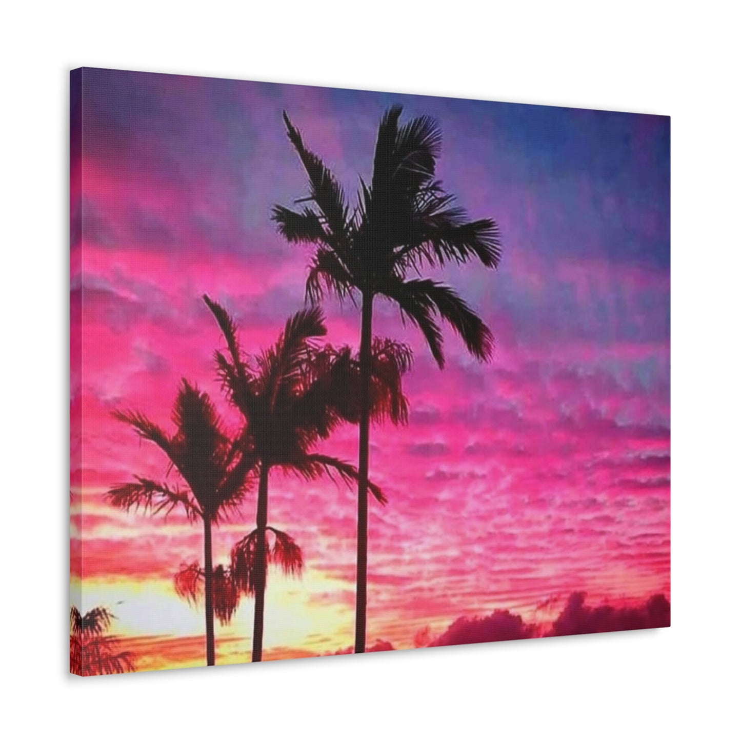 Cloudy Palms Canvas Print