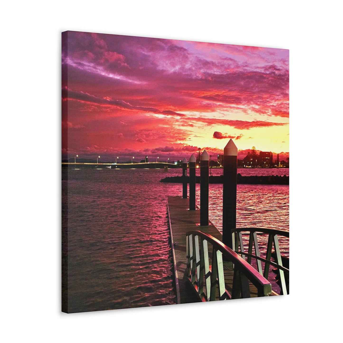 Forster Pier Sunset Canvas Print