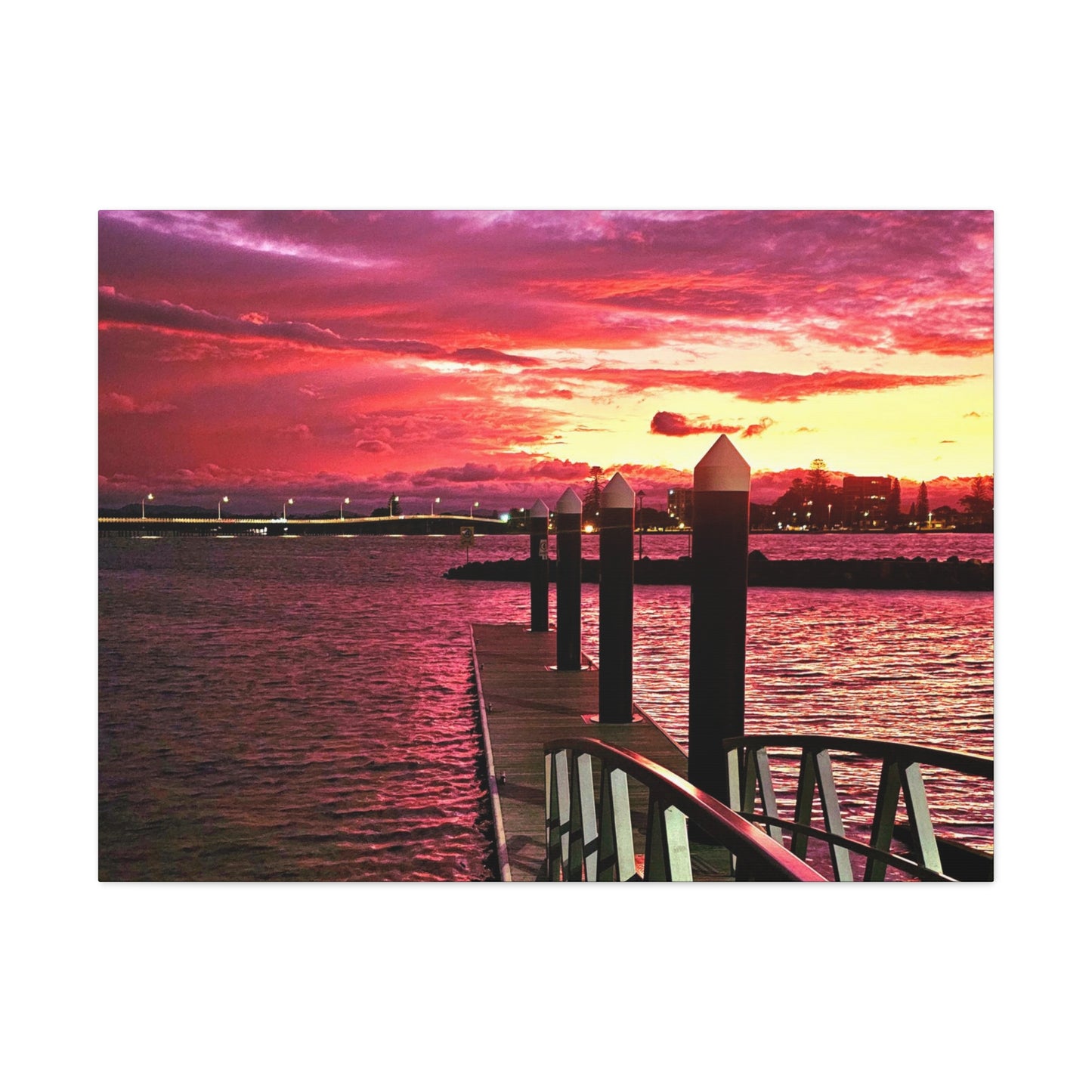 Forster Pier Sunset Canvas Print