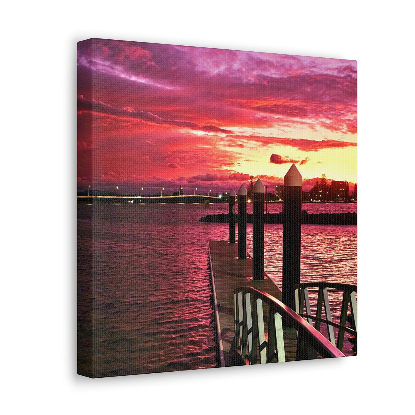 Forster Pier Sunset Canvas Print