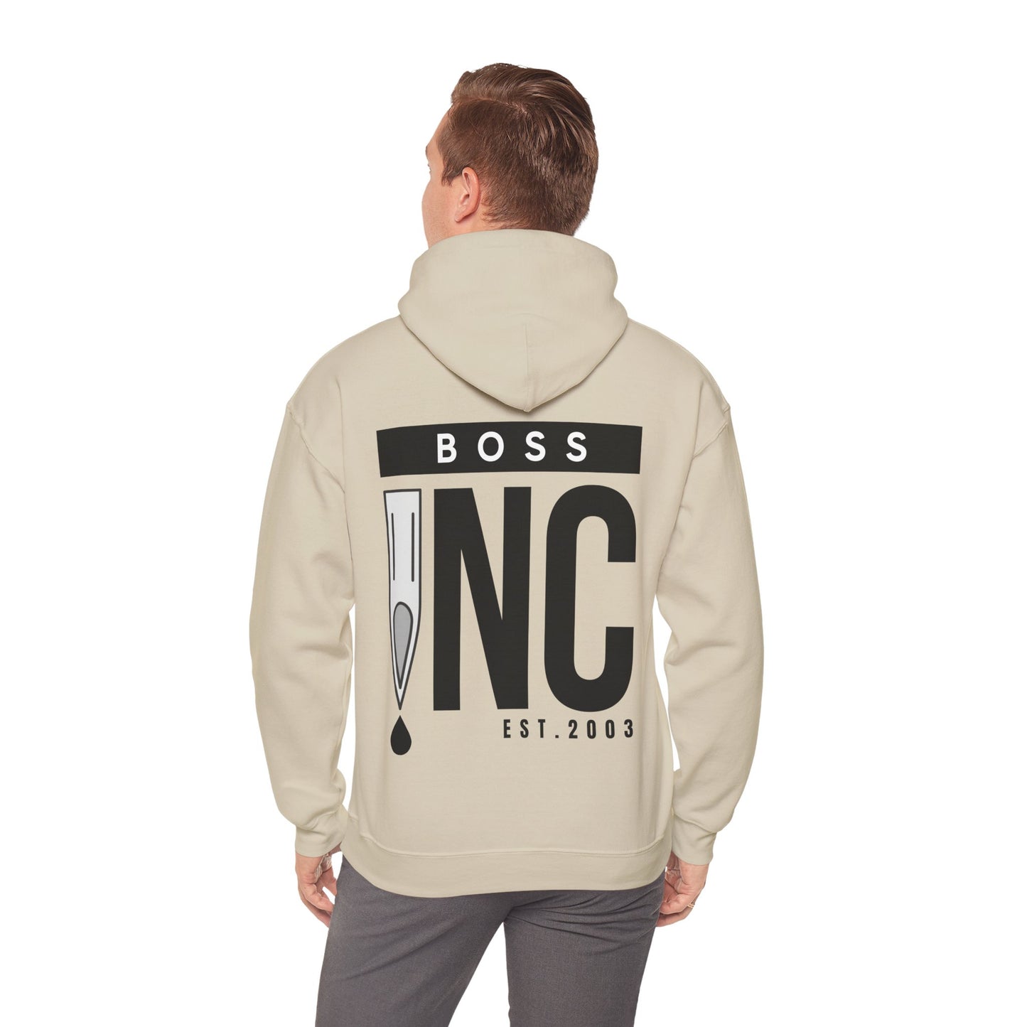 Boss INC Large Back Logo Unisex Hoodie