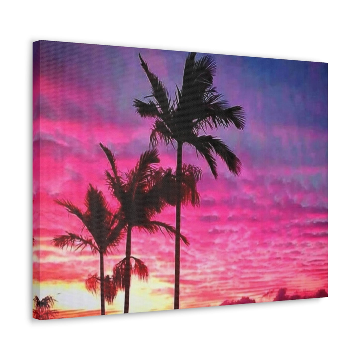 Cloudy Palms Canvas Print