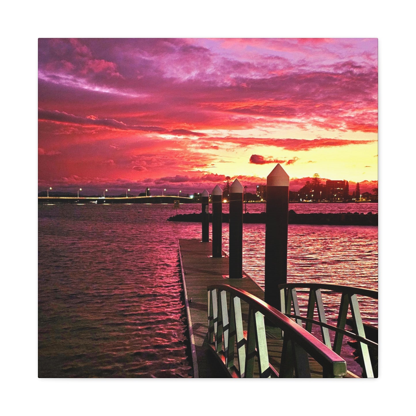 Forster Pier Sunset Canvas Print