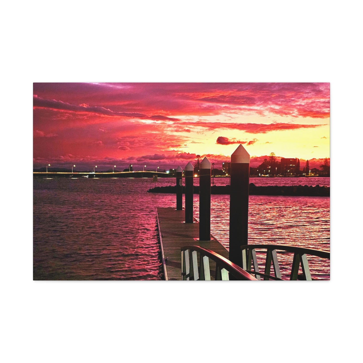 Forster Pier Sunset Canvas Print