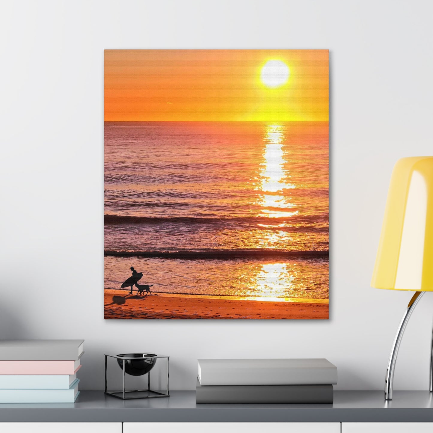 Sunrise Surfer Canvas Print