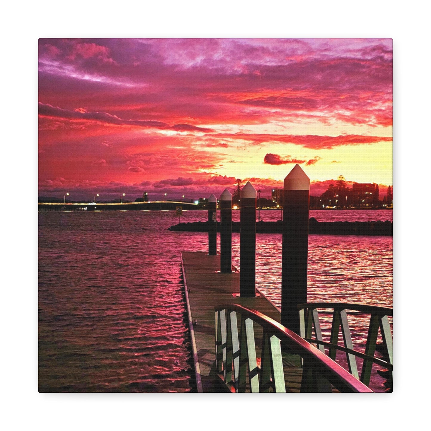 Forster Pier Sunset Canvas Print