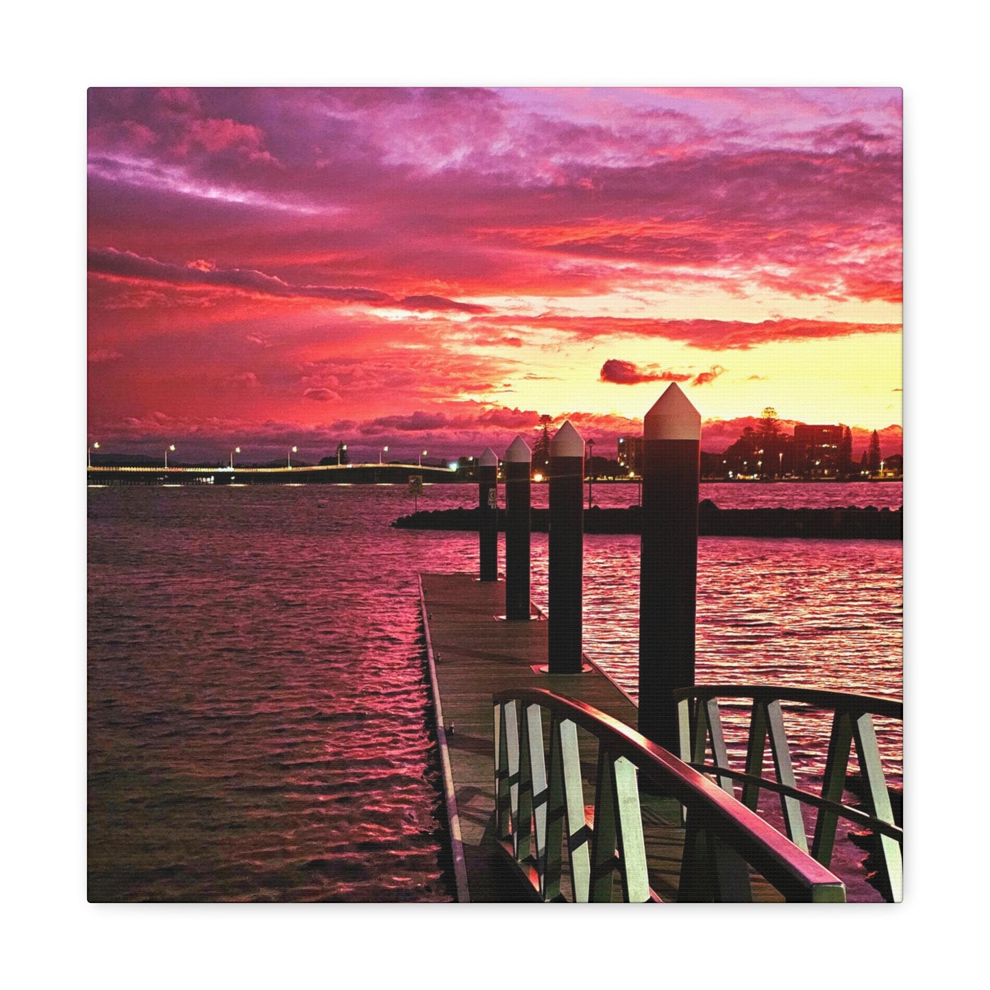Forster Pier Sunset Canvas Print