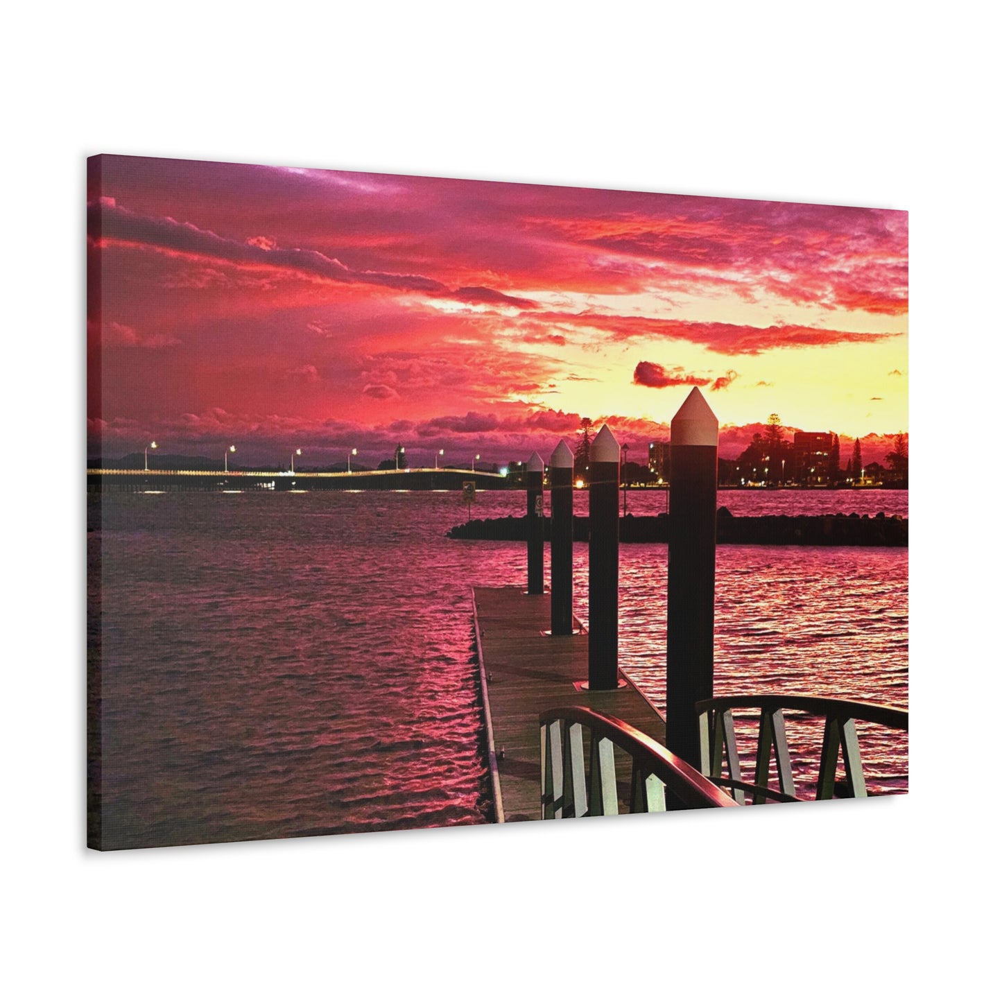 Forster Pier Sunset Canvas Print
