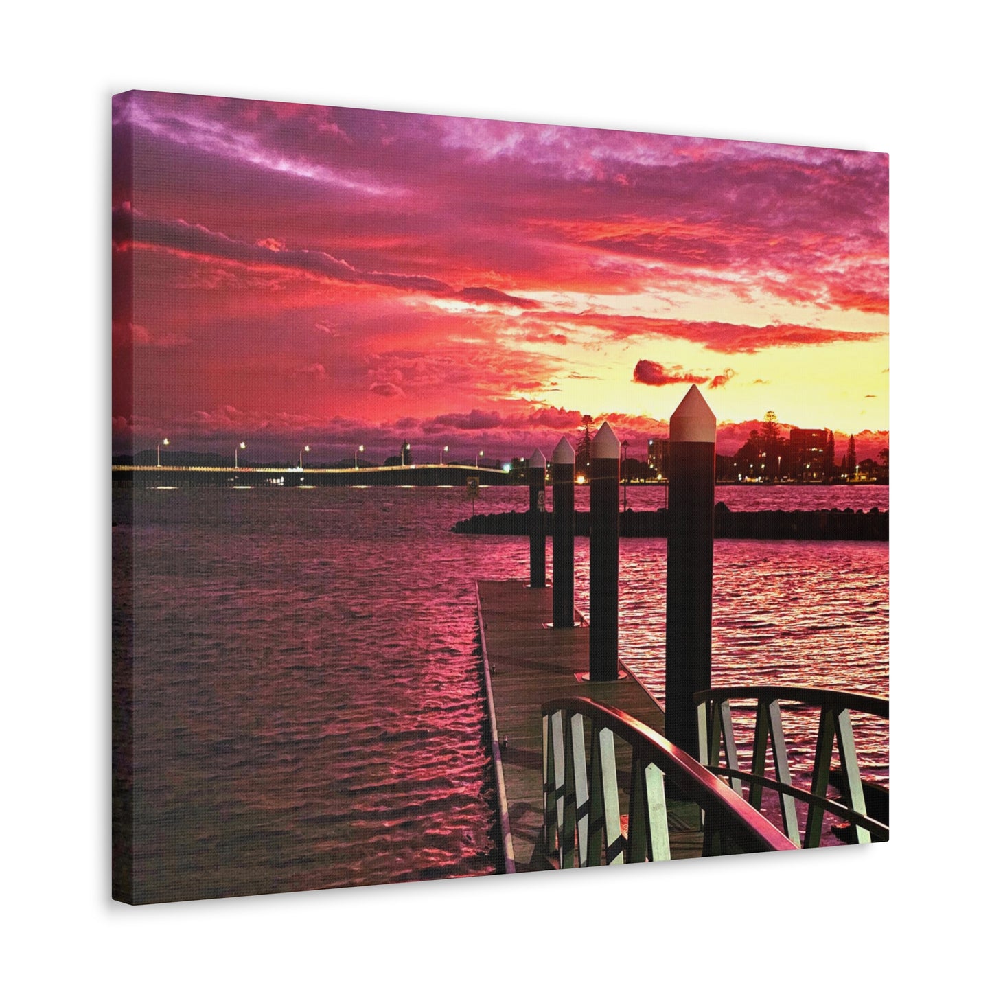 Forster Pier Sunset Canvas Print