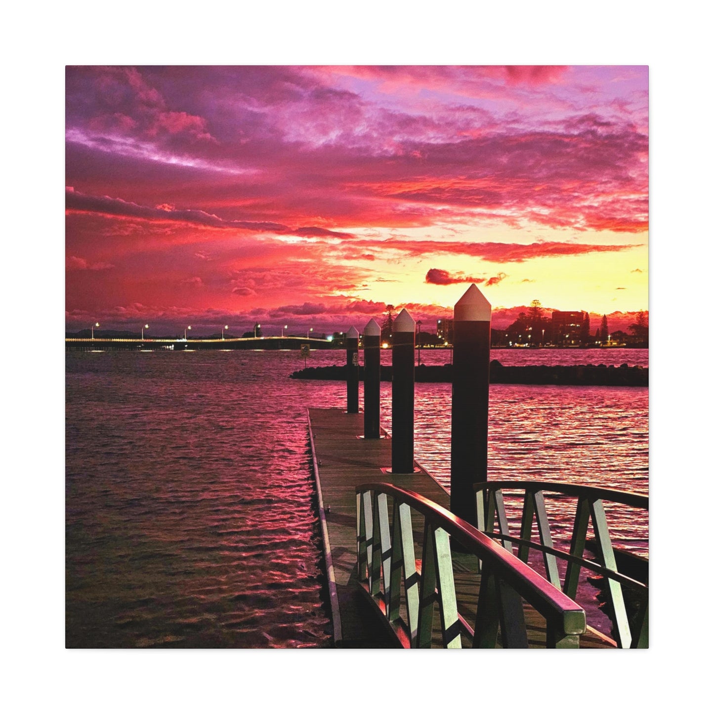 Forster Pier Sunset Canvas Print