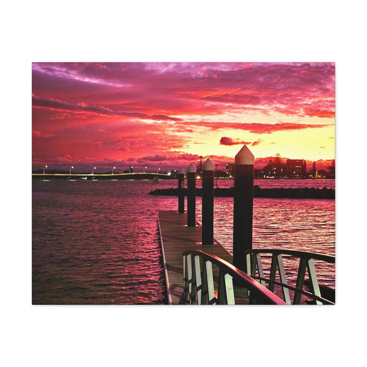 Forster Pier Sunset Canvas Print