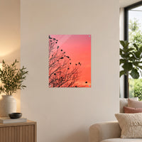 Ellevate review — Pink Sky Tree — 40 × 50 cm acrylic wall mock-up; simulated reflections (20250615_170654)