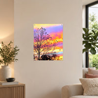Pastel Reverie — 40 × 50 cm acrylic wall mock-up; simulated reflections