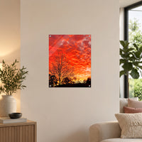 Evening's Encore — 40 × 50 cm acrylic wall mock-up; simulated reflections