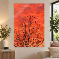 Crown of Light — 70 × 100 cm acrylic wall mock-up; simulated reflections