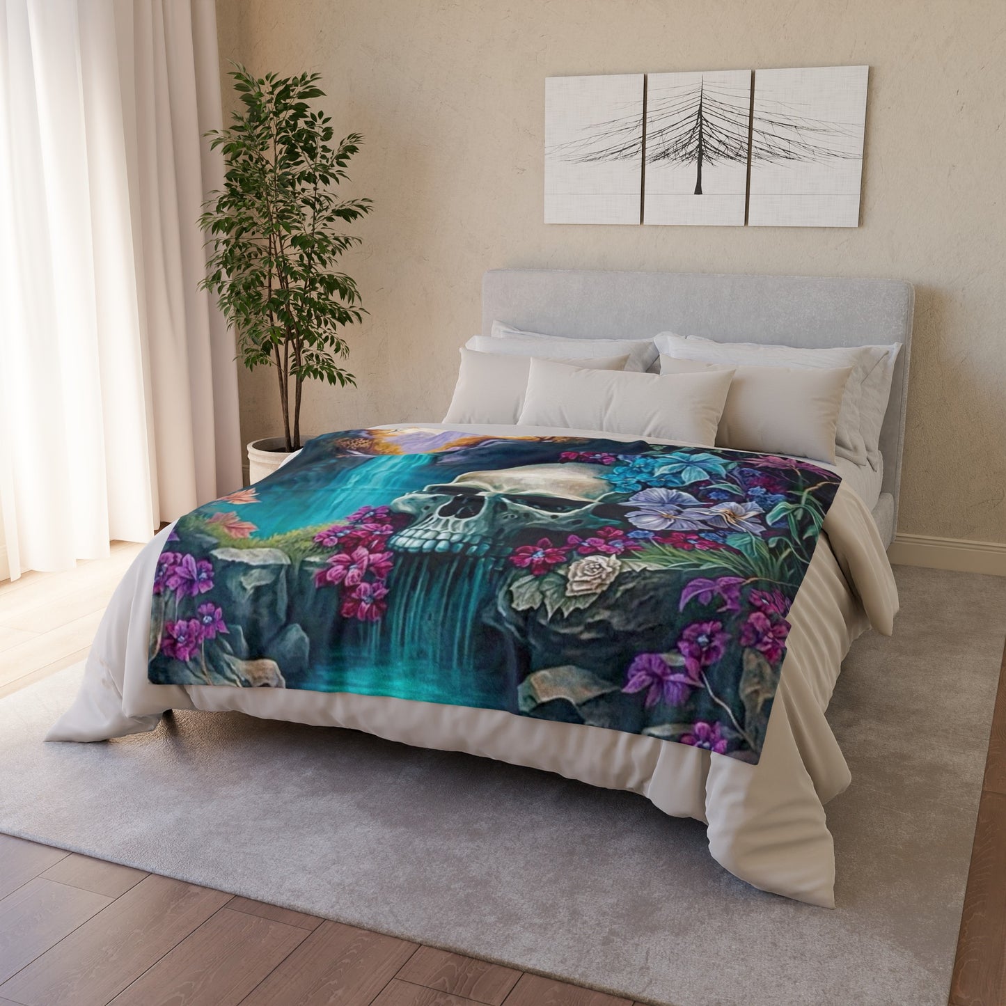 Soft Polyester Blanket SKULL GARDEN