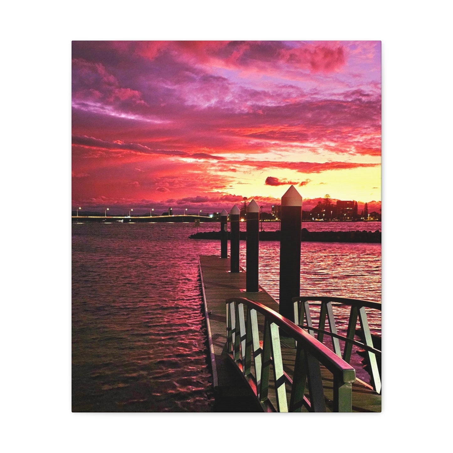 Forster Pier Sunset Canvas Print