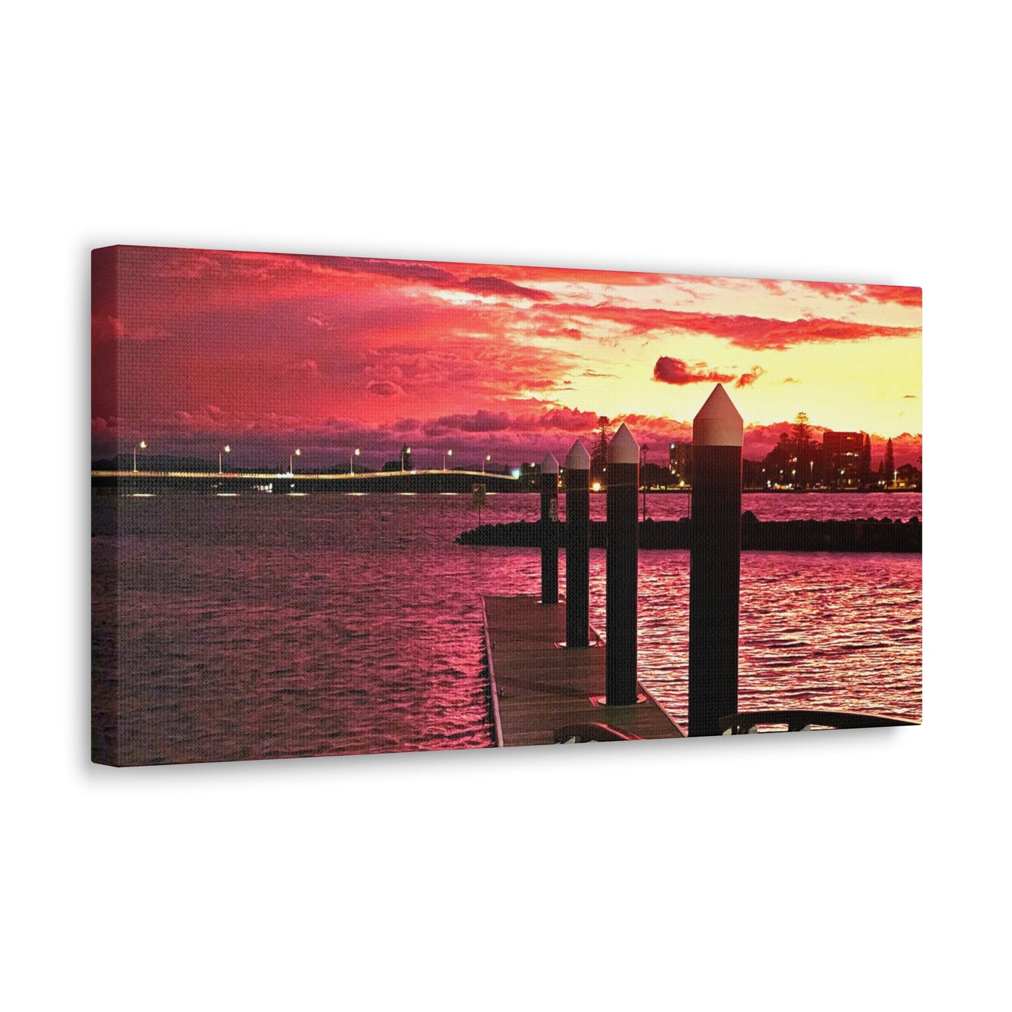Forster Pier Sunset Canvas Print