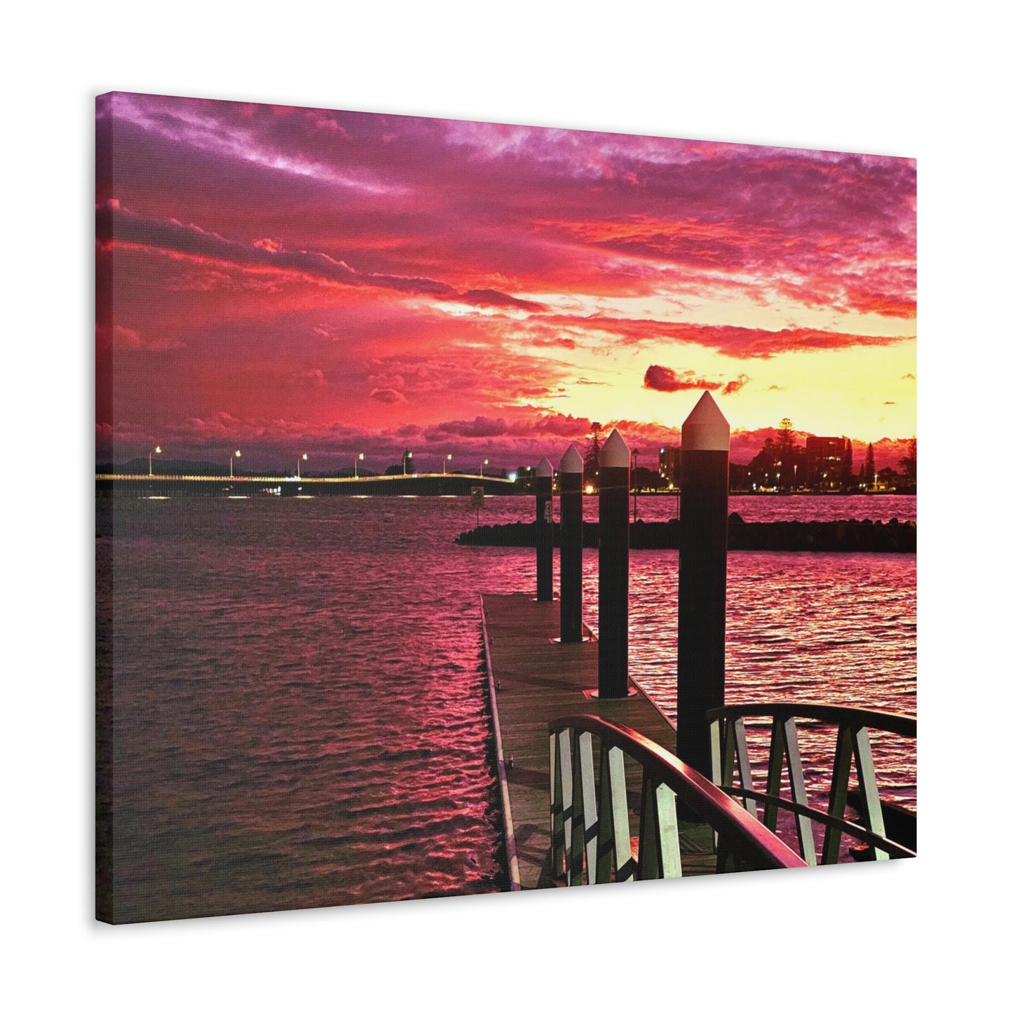 Forster Pier Sunset Canvas Print