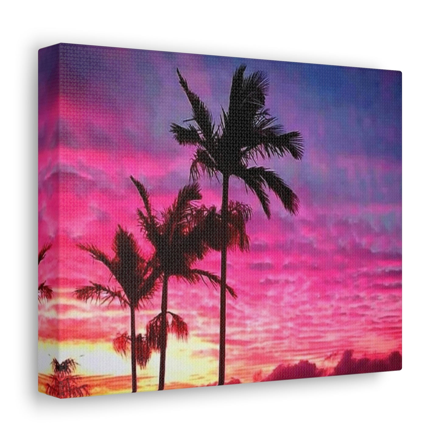 Cloudy Palms Canvas Print