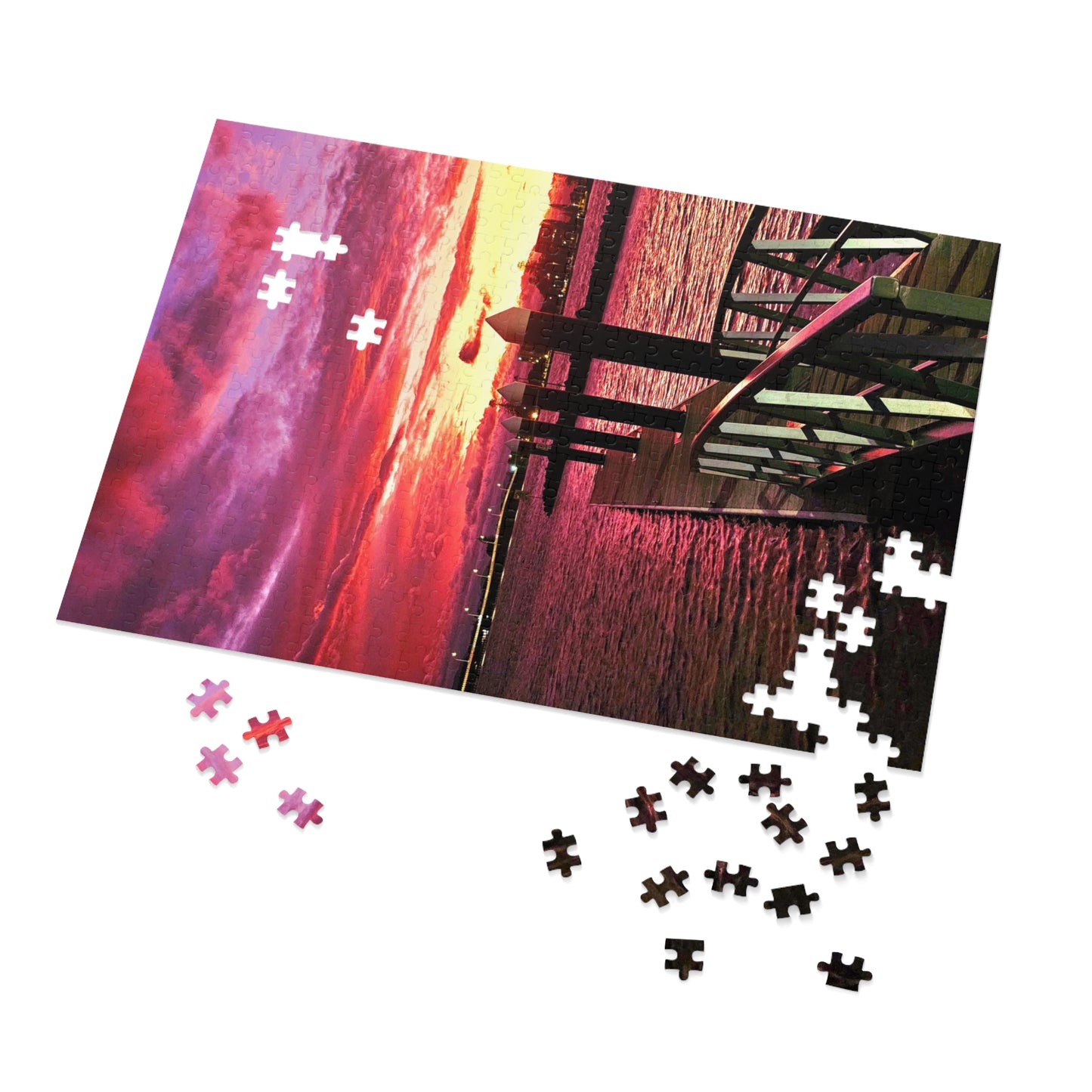 Forster Pier Sunset Jigsaw Puzzle