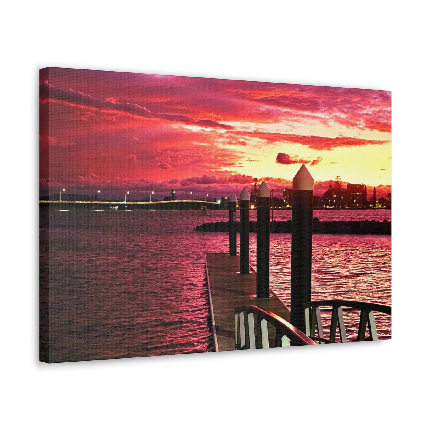 Forster Pier Sunset Canvas Print