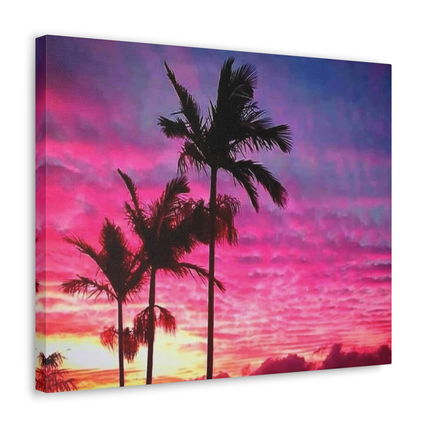 Cloudy Palms Canvas Print