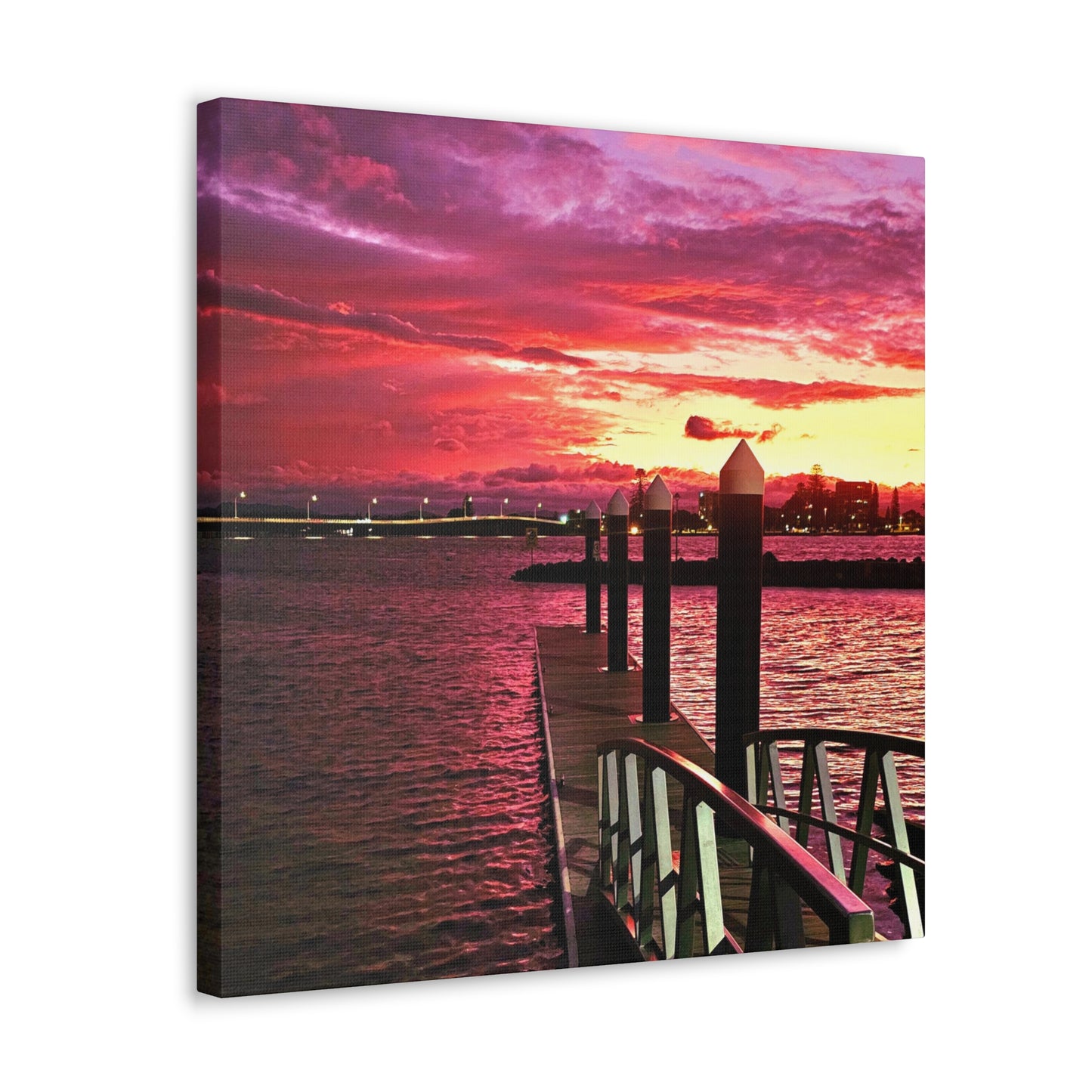 Forster Pier Sunset Canvas Print