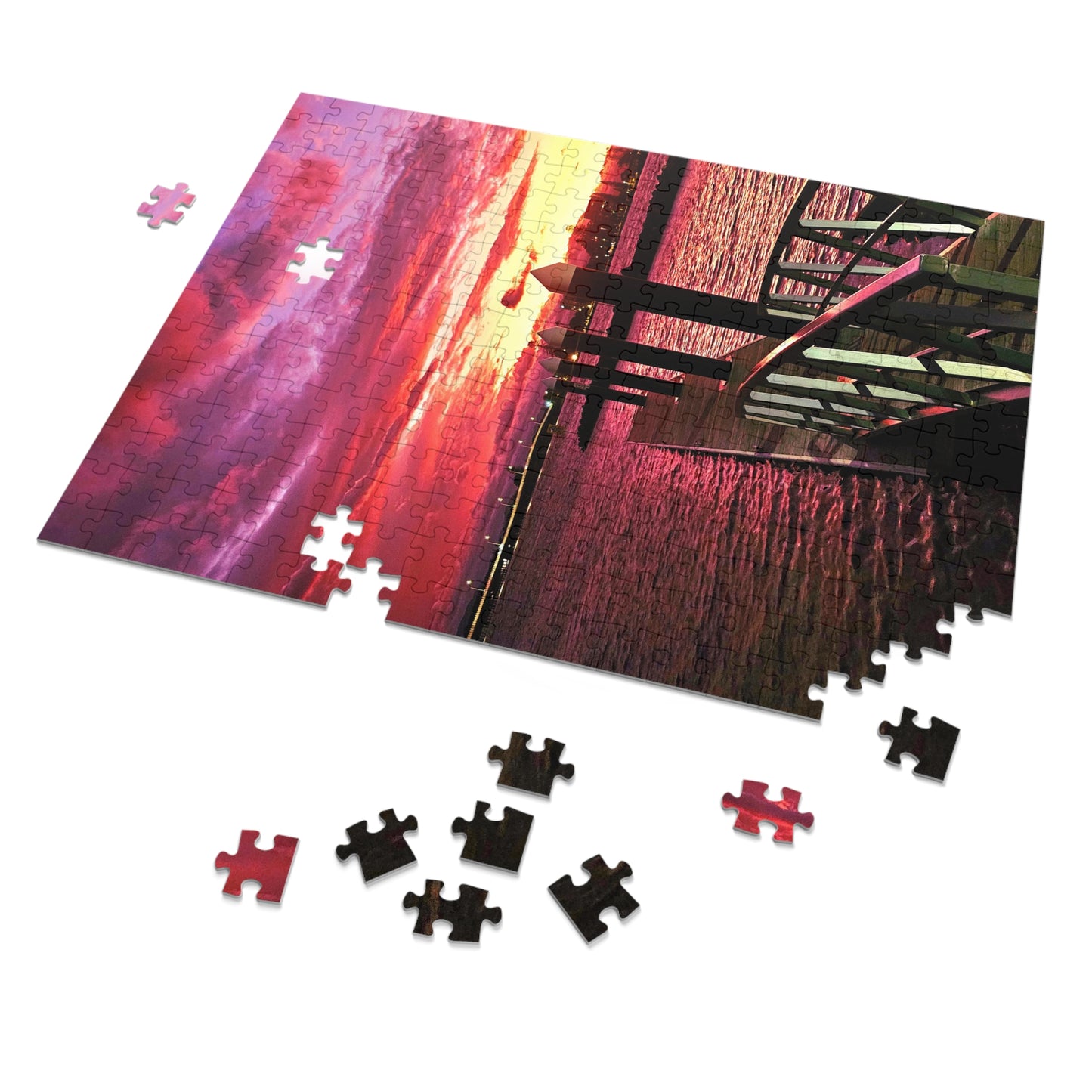 Forster Pier Sunset Jigsaw Puzzle