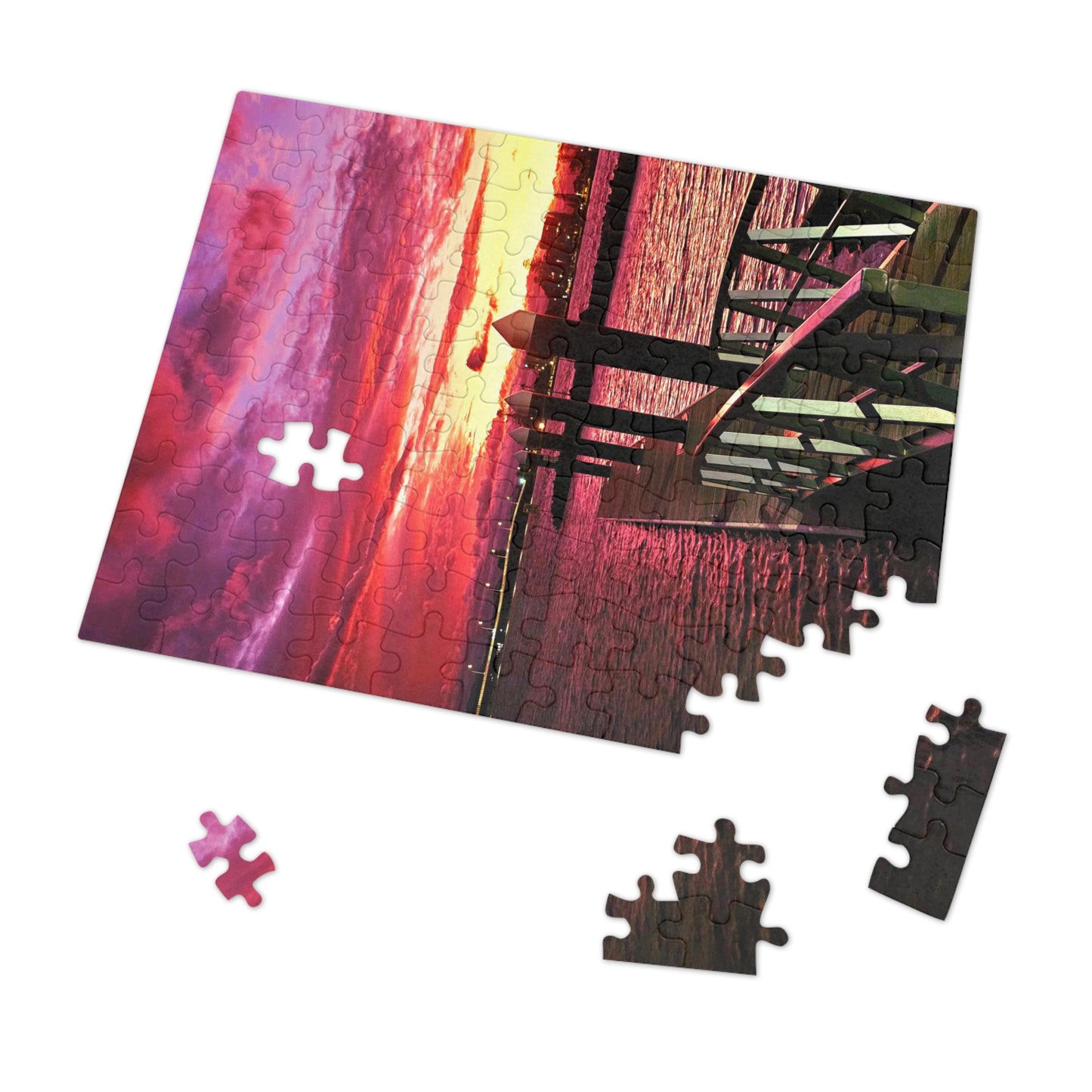 Forster Pier Sunset Jigsaw Puzzle