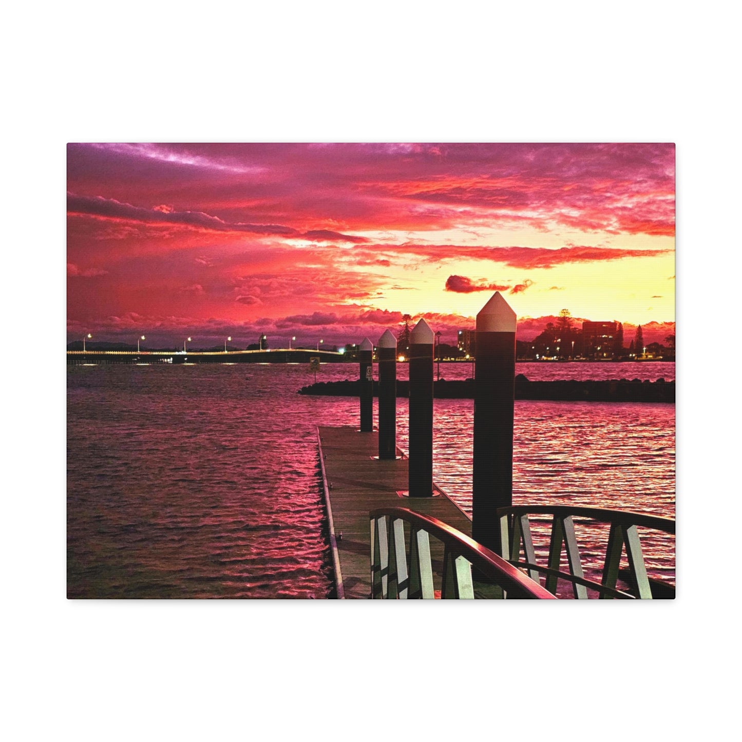 Forster Pier Sunset Canvas Print
