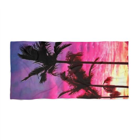 Cloudy Palms Beach Towel